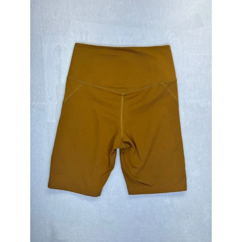 Girlfriend Collective Bike Shorts Womens S‎ Ochre Mustard Good Condition
